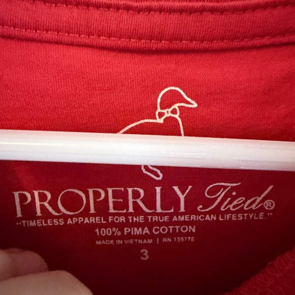 Properly Tied Long Sleeve Shirt with Wagon and Christmas Tree - Picture 3 of 3